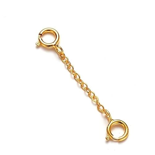 9ct Gold Safety Extender Chain Bracelet Necklace 3cm 2x Bolt Rings