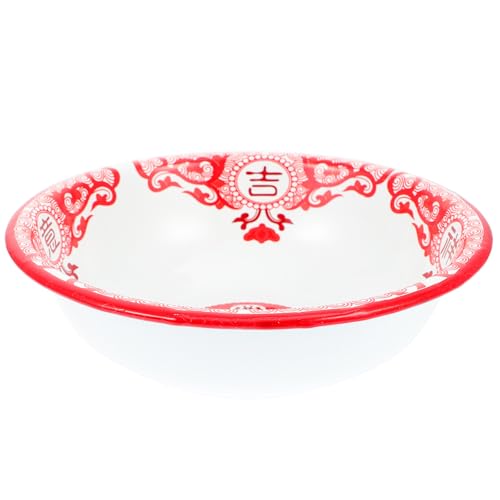 Lavabo de esmalte vintage de 20 CM resistente para almacenamiento 2