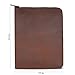CestAntiQ, Heavy Duty Full Grain Leather Journal Cover (8.5 x 11 in.), Refillable Cahier XXL, Refillable Spiral Notebook (8.5 x 11 in.), Handmade Zippered Leather Journal Cover : Brown
