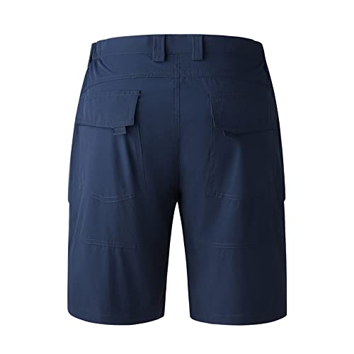 Yidatiker Men's Hiking Shorts Quick Dry Lightweight Hiking Stretch Cargo Shorts With Elastic Waist And Multiple Pockets(Blue,Xl) #TOP2