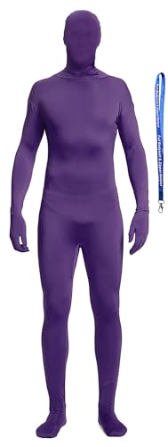 Image of Full Bodysuit Include Zipper Helper Unisex Spandex Stretch Adult Costume Zentai Disappearing Man Body Suit