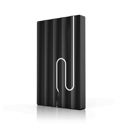 Gorilla Carts 2TB Disco Duro Externo, Ultra Slim Portátil 2.5' Almacenamiento Compatible para PC, Ordenador portátil, computadora (Negro)