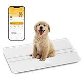 unipaws Digital Pet Scale MAX 220lbs with Bluetooth App, Medium-Small Veterinary Scale for Dogs Cats, Baby Scale with 3 Weighing Modes, Lbs, Kg, St, 27 x 13 Inches LCD Platform Scale