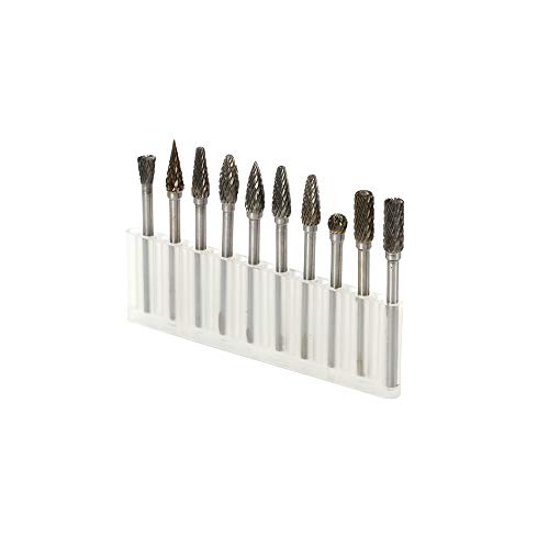 Set de 10 fresas rotativas de carburo de doble corte 3x6mm miniatura 5