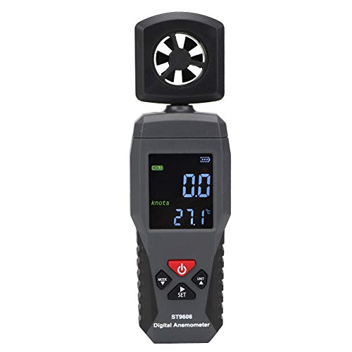 ST9606 Digital Anemometer , Portable Wind Speed Meter and Wind Measurement Anemometer with Units and Functions for Sailing, Kite, Surfing, Marine, Fishing, etc.