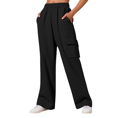 Sweatpants Women High Waisted 2025 Wide Leg Pants Casual Baggy Loose Elastic Trouser with Pockets Fashion Y2K Clothes