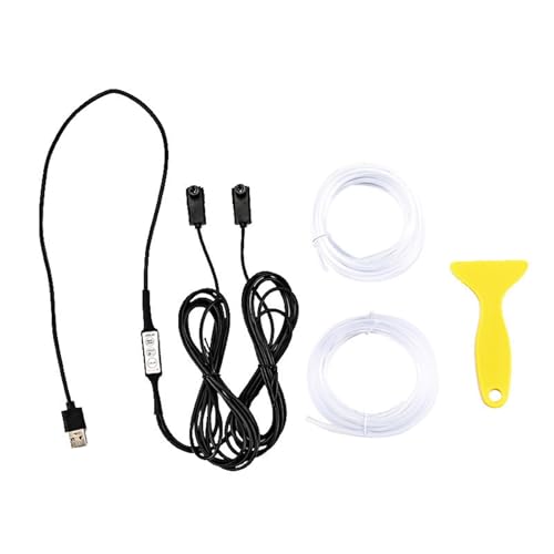 Car Interior Colorful Ambient Light, Cold Line, Central Control, USB Instrument Panel Gear Lever, Modified Universal LED(1 to 2+5M Fiber Optic Cable)