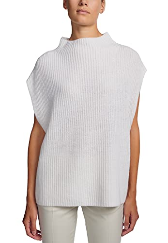 ETERNA Damen unifarbener Damen-Strickpullunder weiß 2XL_D