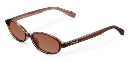 Image of Meller by Lenskart | Osei | Brown Full Rim Sunglasses | Large Oval Frame | Polarised and UV Protection | Contemporary Styles for Men & Women | Designed in Barcelona