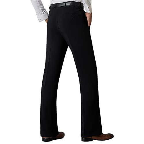 HAORUN Men Bell Bottom Pants Vintage 60s 70s Flare Formal Dress Trousers Slim Fit4
