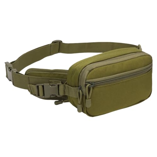Riñonera marcial verde militar con correa ajustable para cadera 6