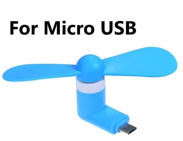 Image of APNI-DUKAN Micro USB Mini Fan 2-Blade Fan High Speed USB Fan, Mini Mobile Cooler, Mini fan Support with All Android & Micro USB Mini Smatphones (Multi-colour)