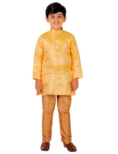 Image of Boy's Kurta Pajama Set (Silk) Traditional Dress Ethnic Wear (P-170)