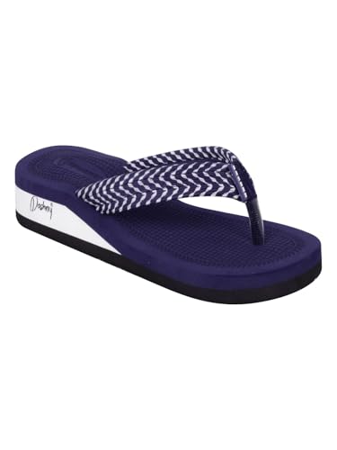 Image of Dashny Women's (1437-1434) |Extra Super Soft Comfortable Slippers |Nevy Brown Casual Slides Slippers