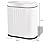 GloDeals Bathroom Trash Can with Lid Automatic Garbage Can, 2 Gallon Slim Smart Trash Can, Small Plastic Trash Bin, Touchless Motion Sensor Trash Can for Bedroom, Bathroom, Office (Cream/Black Trim)