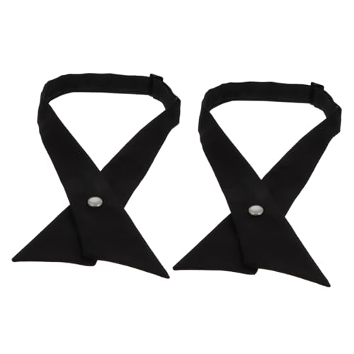 2Pcs Durable Cross Bowtie for School Uniforms Adjustable Versatile Criss Cross Design Comfortable Skin Friendly Material for Blouses Everyday Wear