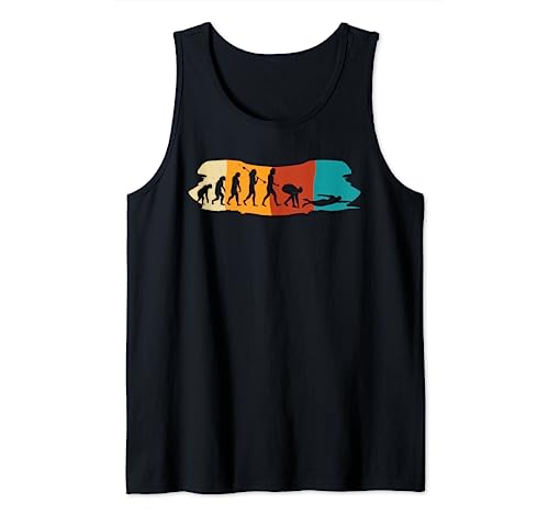 Nadador retro evolución nadador vintage retro Swim Camiseta sin Mangas