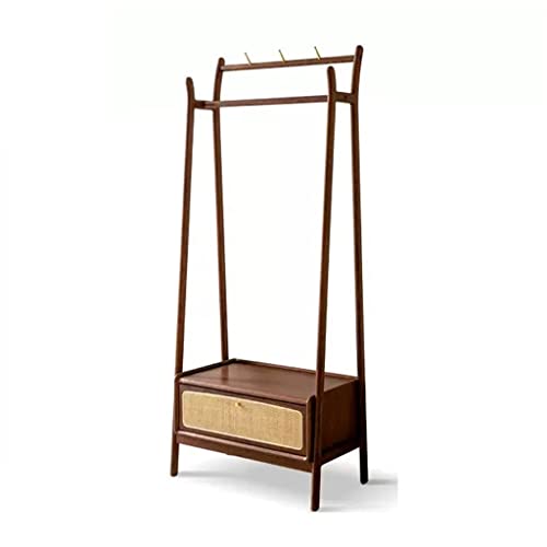 XCHSXYL Perchero de pie Perchero para el hogar Dormitorio Perchero de pie Perchero nórdico Minimalista de ratán Perchero Multifuncional Percheros