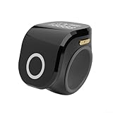 Contador de anillos de dedo recargable ligero con diseño y características ajustables (negro)
