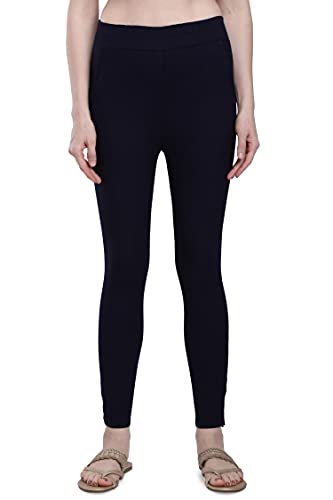 Image of Plus Size Slub Lycra Trouser Cigarette(Pencil) Pants Sizes(26 to 44)