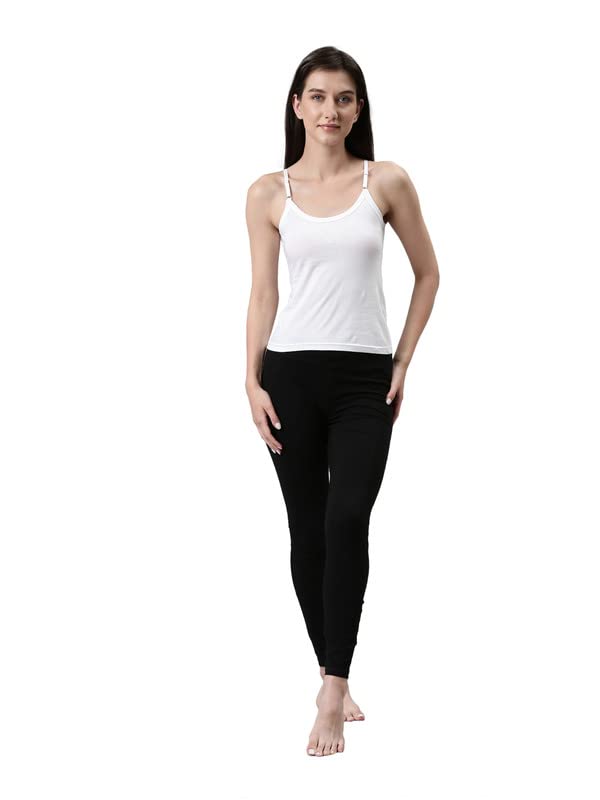 Image of Dixcy Slimz Solid Slim Fit Scoop Neck Sleeveless Cotton Camisole for Women