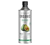 Eat Wholesome Aceite De Aguacate Orgánico, 500ml - Prensado En Frío, Sin Refinar, Fuente De Omega 9, Puro Y Natural, Rico En Grasas Monoinsaturadas, Alto Punto De Humo, Vegano