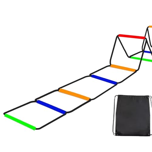 MotiveTech Agility Ladder, Speed Ladder, Workout, Improves Coordination, Home Gym, Outdoor Sports, Foldable Rugby, Multipurpose Fitness, 10 Grids with Bag - Image 4