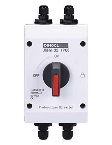 Odłącznik DC Wyłącznik IP65 Wodoodporna 32a 1200 V PV Combiner Box do systemu paneli słonecznych Układu słonecznego Panele słoneczne (32A IP66)