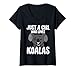 Femme Just A Girl Who Loves Koala Funny Women Cute Riing Koala T-Shirt avec Col en V