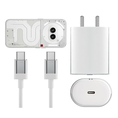 Image of The Black Store Original 45W USB-C Power Adapter and Cable Compatible with CMF Phone 1 Ultra-Fast Charger with Stable, Safe Charging