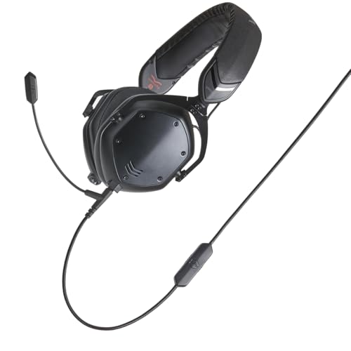 Image of V-MODA BoomPro X Microphone | for Gaming & Communication | Wired - 3.5 mm Jack | Flexible Boom | Clip-on Controller with Mute Button & Volume Wheel | Black