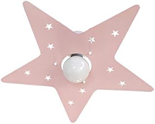 Plafoniera Stella Rosa per Camerette Stanzette Bambini