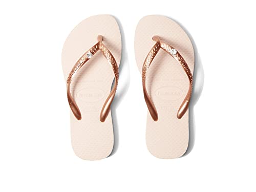 Image of Slim Crystal Flip Flops for Kids by Havaianas
