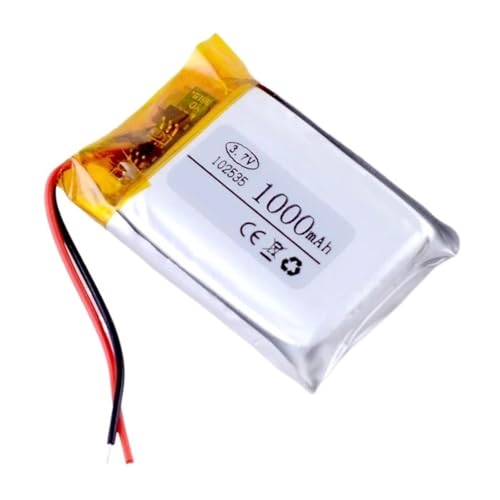 Batería de litio 102535 de 3,7 V y 1000 mAh de 2 hilos para dispositivos electrónicos