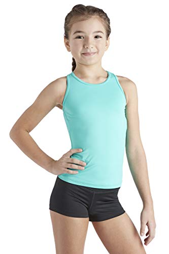 Liakada Girls Youth Basic Tank Top Dance, Gym, Yoga, Cheer! Turquoise