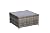 YLIEHS Enhance Outdoor Comfort with 2-Piece Wicker Patio Furniture Set, L-Shaped Sectional with Ottoman, Gray Rattan & Light Blue Cushions