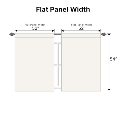 Image of H.VERSAILTEX Light Reducing Curtains Thermal Insulated Window Treatment Panels Room Darkening Privacy Assured Drapes for Living Room Back Tab /Rod Pocket Bedroom Drapes 2 Panels, Ivory - 52 x 54 Inch