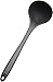 StarPack Basics XL Silicone Ladle Spoon (13.5"), High Heat Resistant to 480°F, Hygienic One Piece Design, Large Non Stick Soup Ladle (Gray Black)