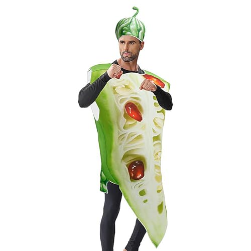 Renchey Déguisement Fruit Adulte | Vêtement Comédie Cosplay Halloween Légume,Tenue Amusante pour Fête Carnaval Mardi Gras Anniversaire - Femmes Hommes...