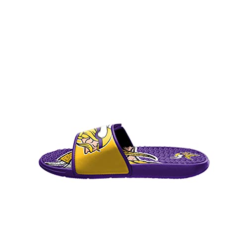 Image of FOCO mens NFL Team Logo Athletic Sport Shower Flip Flop Sandals Gel Slides