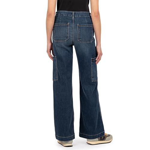KUT from the Kloth Women's Jodi High-Rise Fab Ab Wide Leg-Slash Front Carpenter in Balance2