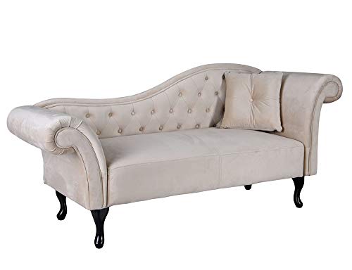 Palazzo Fha072 - Sofá chaise longue de terciopelo, estilo vintage