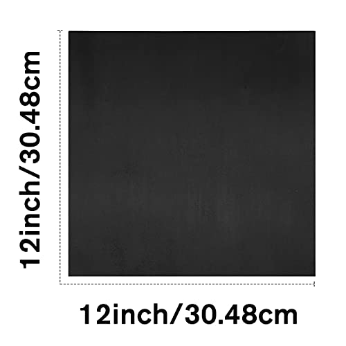 Black Leather Sheets For Crafts Tooling Leather Square 1.8-2.1Mm Thick Full Grain Leather Pieces Genuine Cowhide Leather For Crafts Sewing Hobby Workshop 12"X12" #TOP2
