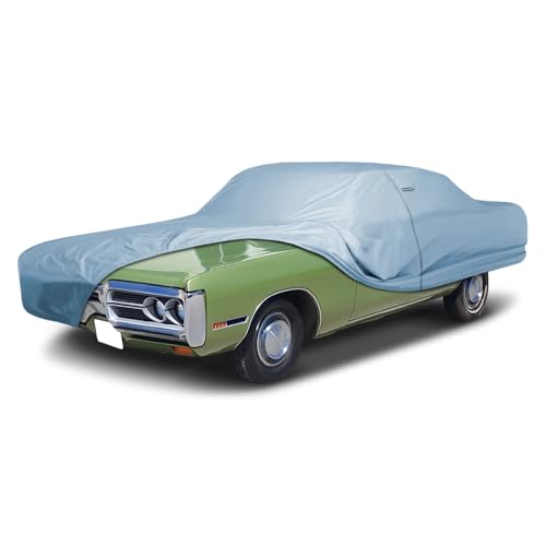 Image of iCarCover Premium Car Cover for 1965-1974 Plymouth Fury 2-Door Heavy Duty Waterproof All-Weather Automobiles Custom Fit Indoor Outdoor UV Snow Protection Covers with Straps and Bag