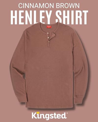 Kingsted Henley Shirts for Men - Royally Comfortable Long Sleeve Henley - Super Soft Waffle Henley Fabric - Classic Fit4