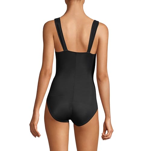 Lands' End Women's SlenderSuit Grecian Low Leg One Piece Swimsuit2