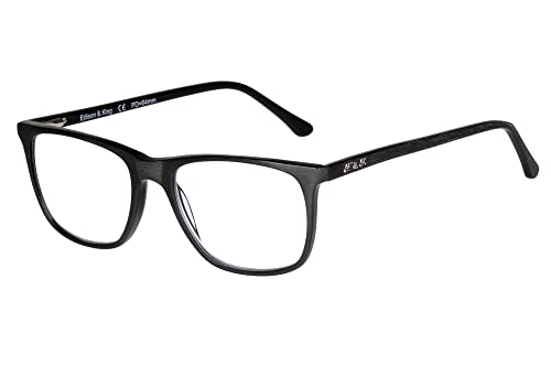 Edison & King Lunettes de Lecture d Design épuré et Original - « Straightforward » ! (Noir, 3,00 dpt) Cover