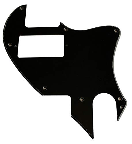 ギターピックガード Fits US Tele F Hole Hybrid Conversion PAF Telecaster Style 1層構造 ギター保護 保護フィルム付き (1プライブラック)