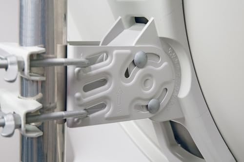 SCHWAIGER Antena parabólica Offset Brazo Soporte LNB Mástil Sistema Sat Aluminio 88,0 x 88,0cm Gris Claro - imagen 6