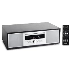 MEDION P64145 Système Audio Tout-en-Un (Dab+, CD, MP3, Radio FM PLL, USB, système Compact, Design élégant, Fonction réveil, Mise en Veille Automatique) Noir-argenté - Les Beatles, Paul McCartney, John Lennon, RIngo Starr, George Harrison
